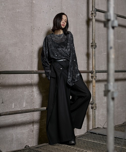 ERAR（エラー）の「【ERAR】【セットアップ対応】ダブルサイズアジャストフロントワイドスラックスパンツ（スラックス・メンズ・ブラック・S/M/L/XL）」の13枚目の写真