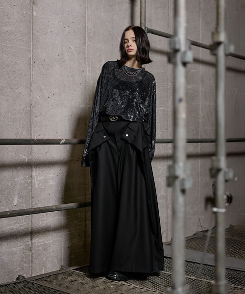 ERAR（エラー）の「【ERAR】【セットアップ対応】ダブルサイズアジャストフロントワイドスラックスパンツ（スラックス・メンズ・ブラック・S/M/L/XL）」の14枚目の写真