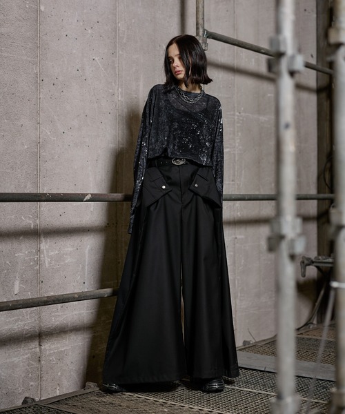 ERAR（エラー）の「【ERAR】【セットアップ対応】ダブルサイズアジャストフロントワイドスラックスパンツ（スラックス・メンズ・ブラック・S/M/L/XL）」の15枚目の写真