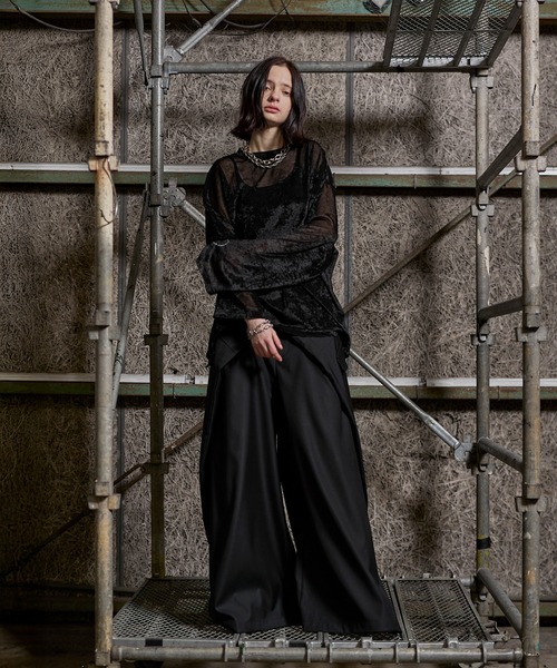 ERAR（エラー）の「【ERAR】【セットアップ対応】ダブルサイズアジャストフロントワイドスラックスパンツ（スラックス・メンズ・ブラック・S/M/L/XL）」の20枚目の写真