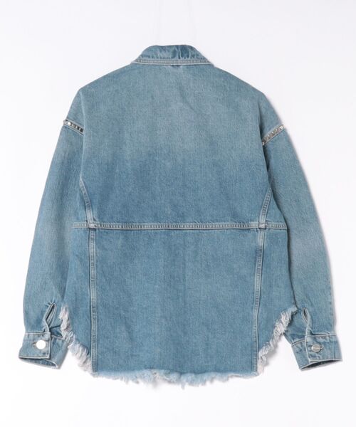 ALLSAINTS(オールセインツ)の「HETTIE OVERSIZED STUD SHACKET | HETTIE オーバーサイズ スタッド シャケット(シャツ/ブラウス・レディース・インディゴブルー・XS/S/M)」の7枚目の写真