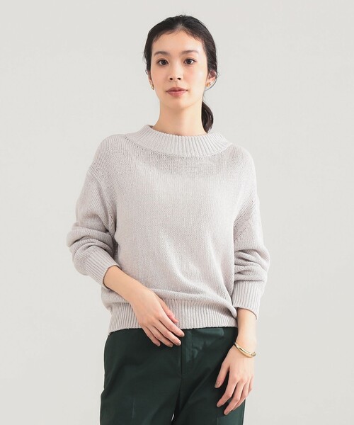 Demi-Luxe BEAMS(デミルクス ビームス)の「AK+1 / 3ゲージ ボトルネック プルオーバー(ニット/セーター・レディース・ピンク/ホワイト系その他・ONE SIZE)」の2枚目の写真