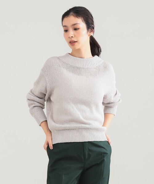 Demi-Luxe BEAMS(デミルクス ビームス)の「AK+1 / 3ゲージ ボトルネック プルオーバー(ニット/セーター・レディース・ピンク/ホワイト系その他・ONE SIZE)」の6枚目の写真