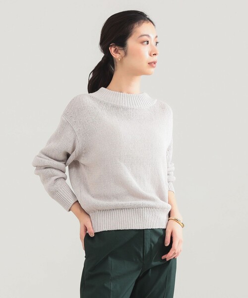 Demi-Luxe BEAMS(デミルクス ビームス)の「AK+1 / 3ゲージ ボトルネック プルオーバー(ニット/セーター・レディース・ピンク/ホワイト系その他・ONE SIZE)」の7枚目の写真