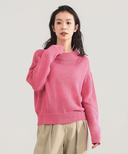 Demi-Luxe BEAMS(デミルクス ビームス)の「AK+1 / 3ゲージ ボトルネック プルオーバー(ニット/セーター・レディース・ピンク/ホワイト系その他・ONE SIZE)」の11枚目の写真