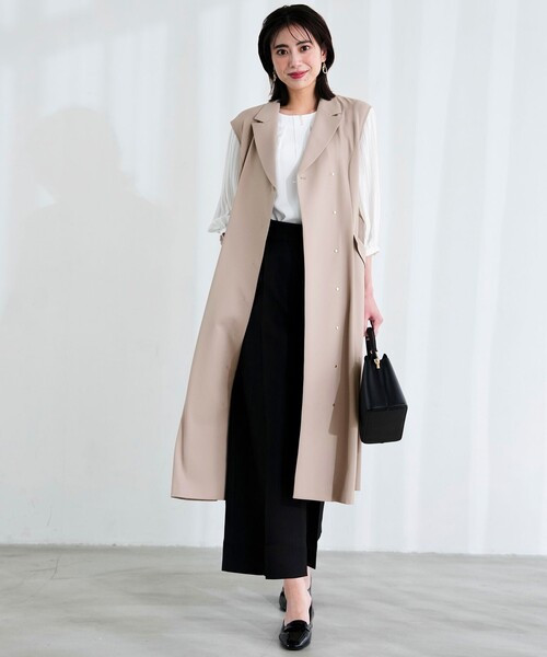 ANY SIS（エニィスィス）の「【2WAY】テーラードジレ ワンピース（ワンピース・レディース・黄土色系/カーキ系・SMALL/MEDIUM/LARGE）」の3枚目の写真