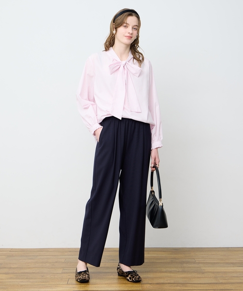 LE SOUK HOLIDAY(ルスークホリデー)の「ストライプボウタイブラウス(シャツ/ブラウス・レディース・ピンク/サックスブルー・M/L)」の17枚目の写真