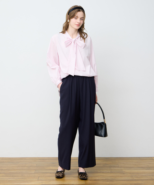 LE SOUK HOLIDAY(ルスークホリデー)の「ストライプボウタイブラウス(シャツ/ブラウス・レディース・ピンク/サックスブルー・M/L)」の19枚目の写真