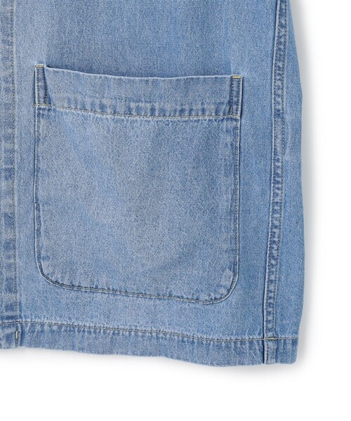 J.PRESS YORK STREET(ジェイプレスヨークストリート)の「【UNISEX】ライトオンス デニムカバーオール(デニムジャケット・メンズ・ダルブルー系/ネイビー系・SMALL/MEDIUM/LARGE)」の7枚目の写真