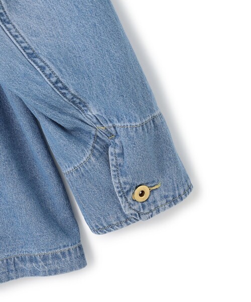 J.PRESS YORK STREET(ジェイプレスヨークストリート)の「【UNISEX】ライトオンス デニムカバーオール(デニムジャケット・メンズ・ダルブルー系/ネイビー系・SMALL/MEDIUM/LARGE)」の9枚目の写真