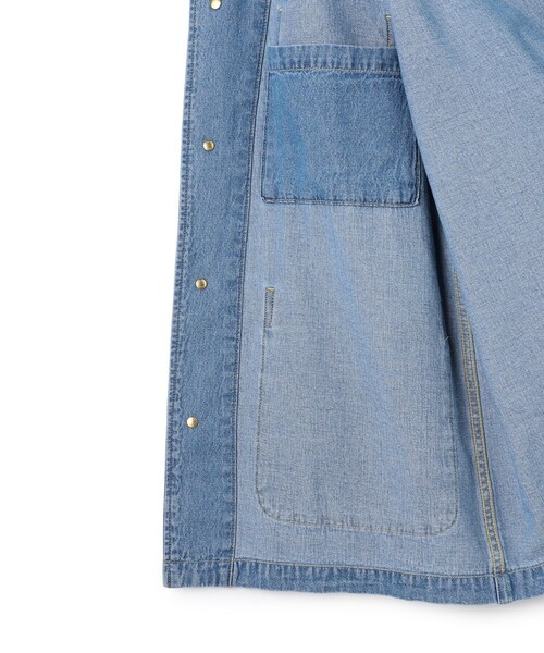 J.PRESS YORK STREET(ジェイプレスヨークストリート)の「【UNISEX】ライトオンス デニムカバーオール(デニムジャケット・メンズ・ダルブルー系/ネイビー系・SMALL/MEDIUM/LARGE)」の11枚目の写真