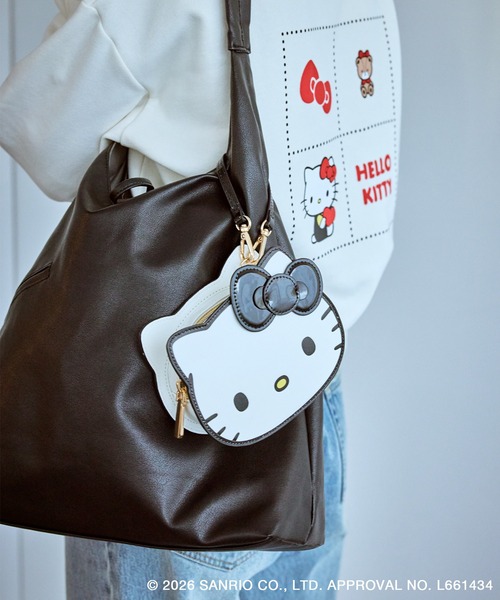 ROPE' PICNIC（ロペピクニック）の「【ROPE' PICNIC×ハローキティ】2WAYストラップ付きミニショルダーバッグ（ショルダーバッグ・レディース・ブラック/レッド・FREE）」の21枚目の写真