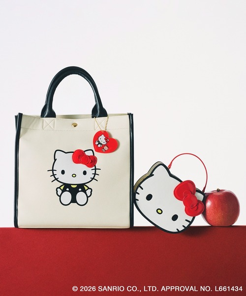 ROPE' PICNIC（ロペピクニック）の「【ROPE' PICNIC×ハローキティ】2WAYストラップ付きミニショルダーバッグ（ショルダーバッグ・レディース・ブラック/レッド・FREE）」の4枚目の写真