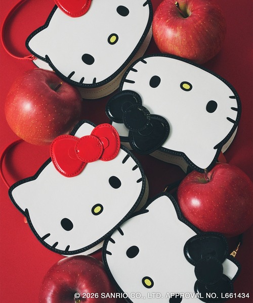 ROPE' PICNIC（ロペピクニック）の「【ROPE' PICNIC×ハローキティ】2WAYストラップ付きミニショルダーバッグ（ショルダーバッグ・レディース・ブラック/レッド・FREE）」の5枚目の写真