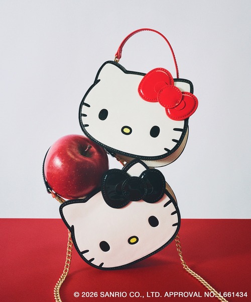 ROPE' PICNIC（ロペピクニック）の「【ROPE' PICNIC×ハローキティ】2WAYストラップ付きミニショルダーバッグ（ショルダーバッグ・レディース・ブラック/レッド・FREE）」の6枚目の写真