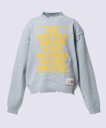 Maison MIHARA YASUHIRO | 【MIHARAYASUHIRO/ミハラヤスヒロ】LETTERED KNIT PULLOVER(ニット/セーター)