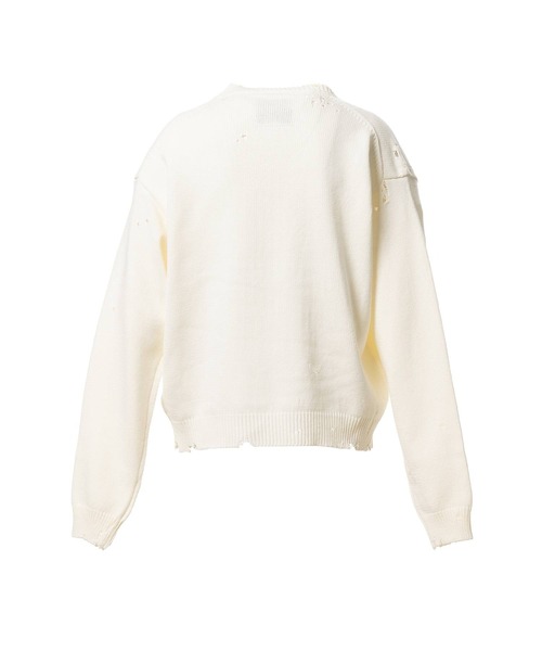 Maison MIHARA YASUHIRO（メゾンミハラヤスヒロ）の「【MIHARAYASUHIRO/ミハラヤスヒロ】LETTERED KNIT PULLOVER（ニット/セーター・メンズ・ブラック/ブルー/ホワイト・44/48/46）」の4枚目の写真