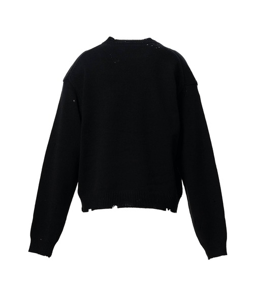 Maison MIHARA YASUHIRO（メゾンミハラヤスヒロ）の「【MIHARAYASUHIRO/ミハラヤスヒロ】LETTERED KNIT PULLOVER（ニット/セーター・メンズ・ブラック/ブルー/ホワイト・44/48/46）」の5枚目の写真