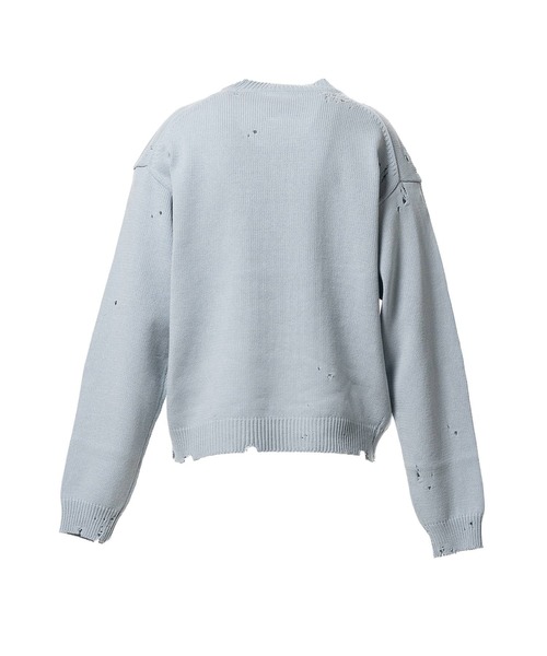 Maison MIHARA YASUHIRO（メゾンミハラヤスヒロ）の「【MIHARAYASUHIRO/ミハラヤスヒロ】LETTERED KNIT PULLOVER（ニット/セーター・メンズ・ブラック/ブルー/ホワイト・44/48/46）」の6枚目の写真