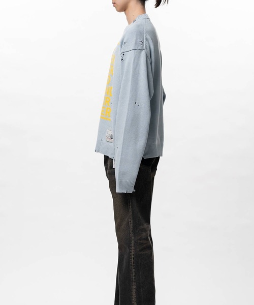 Maison MIHARA YASUHIRO（メゾンミハラヤスヒロ）の「【MIHARAYASUHIRO/ミハラヤスヒロ】LETTERED KNIT PULLOVER（ニット/セーター・メンズ・ブラック/ブルー/ホワイト・44/48/46）」の12枚目の写真