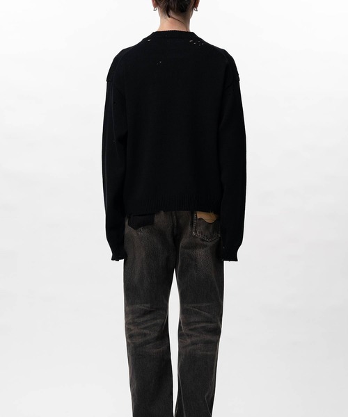 Maison MIHARA YASUHIRO（メゾンミハラヤスヒロ）の「【MIHARAYASUHIRO/ミハラヤスヒロ】LETTERED KNIT PULLOVER（ニット/セーター・メンズ・ブラック/ブルー/ホワイト・44/48/46）」の19枚目の写真