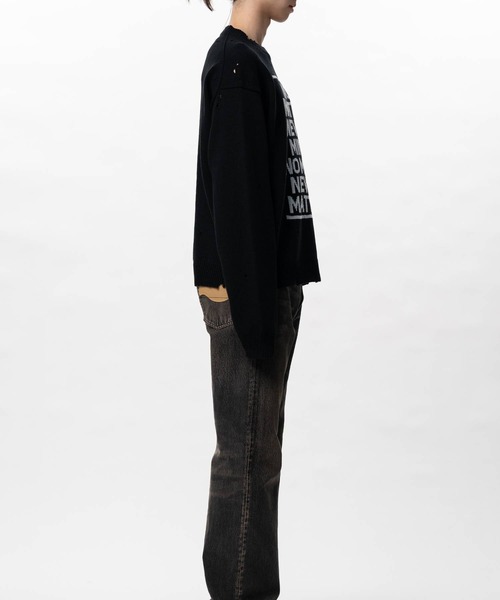 Maison MIHARA YASUHIRO（メゾンミハラヤスヒロ）の「【MIHARAYASUHIRO/ミハラヤスヒロ】LETTERED KNIT PULLOVER（ニット/セーター・メンズ・ブラック/ブルー/ホワイト・44/48/46）」の20枚目の写真