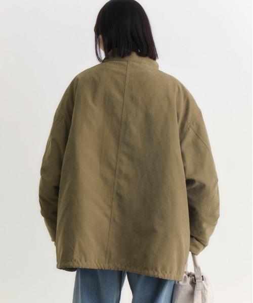 Right-on（ライトオン）の「【HONEYSUCKLE ROSE】モッズショートコート (ライナー取り外し / オーバーサイズ / ヴィンテージフェード)（モッズコート・レディース・ブラック/カーキブラウン・S/M/L）」の5枚目の写真