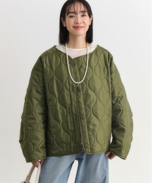 Right-on（ライトオン）の「【HONEYSUCKLE ROSE】モッズショートコート (ライナー取り外し / オーバーサイズ / ヴィンテージフェード)（モッズコート・レディース・ブラック/カーキブラウン・S/M/L）」の8枚目の写真