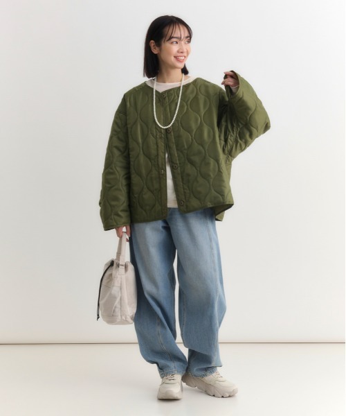 Right-on（ライトオン）の「【HONEYSUCKLE ROSE】モッズショートコート (ライナー取り外し / オーバーサイズ / ヴィンテージフェード)（モッズコート・レディース・ブラック/カーキブラウン・S/M/L）」の9枚目の写真