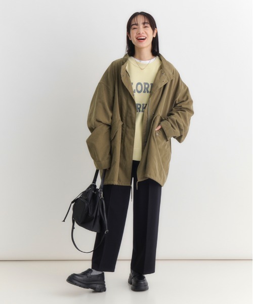 Right-on（ライトオン）の「【HONEYSUCKLE ROSE】モッズショートコート (ライナー取り外し / オーバーサイズ / ヴィンテージフェード)（モッズコート・レディース・ブラック/カーキブラウン・S/M/L）」の12枚目の写真