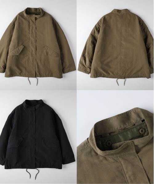 Right-on（ライトオン）の「【HONEYSUCKLE ROSE】モッズショートコート (ライナー取り外し / オーバーサイズ / ヴィンテージフェード)（モッズコート・レディース・ブラック/カーキブラウン・S/M/L）」の19枚目の写真