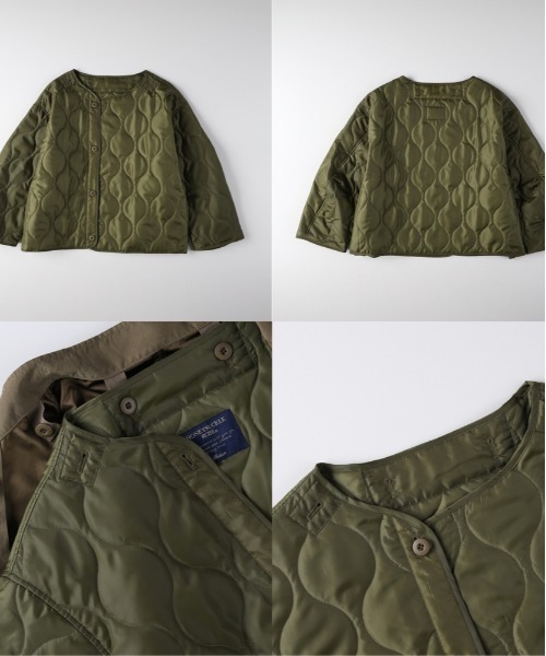 Right-on（ライトオン）の「【HONEYSUCKLE ROSE】モッズショートコート (ライナー取り外し / オーバーサイズ / ヴィンテージフェード)（モッズコート・レディース・ブラック/カーキブラウン・S/M/L）」の21枚目の写真