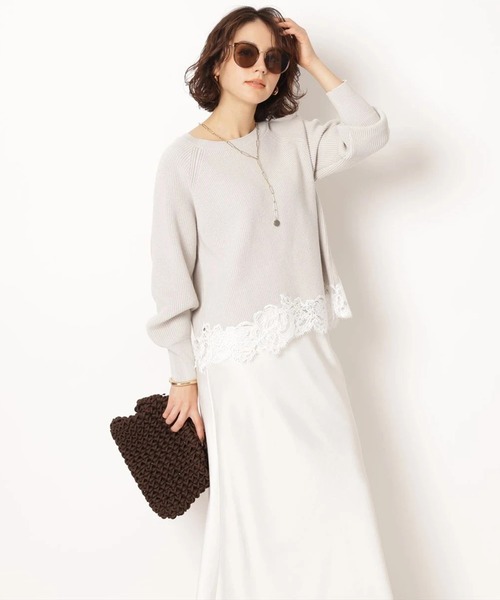 裾刺繡レースニット（ニット/セーター）｜Arpege story