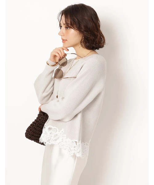 裾刺繡レースニット（ニット/セーター）｜Arpege story