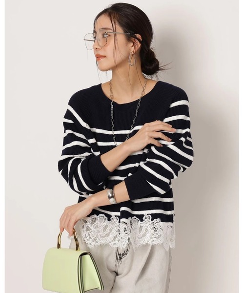 裾刺繡レースニット（ニット/セーター）｜Arpege story