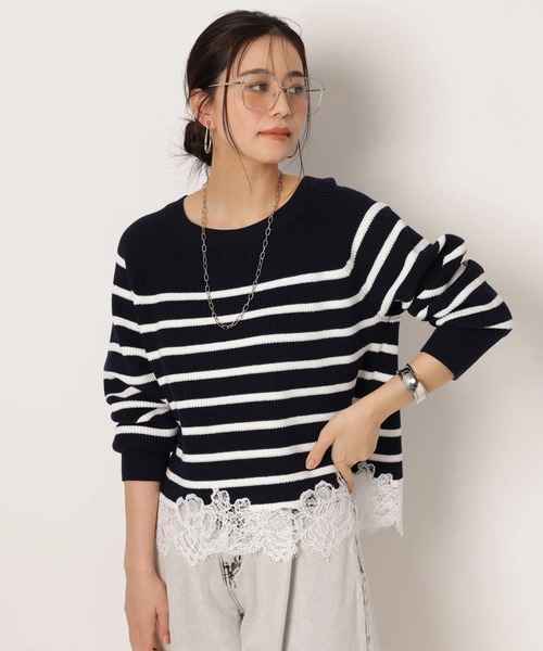 裾刺繡レースニット（ニット/セーター）｜Arpege story