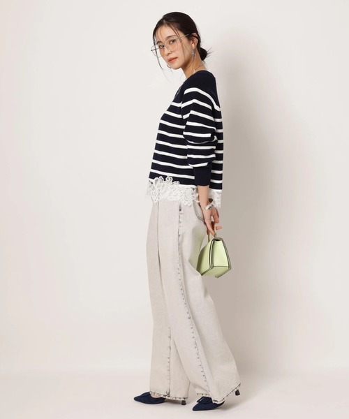 裾刺繡レースニット（ニット/セーター）｜Arpege story