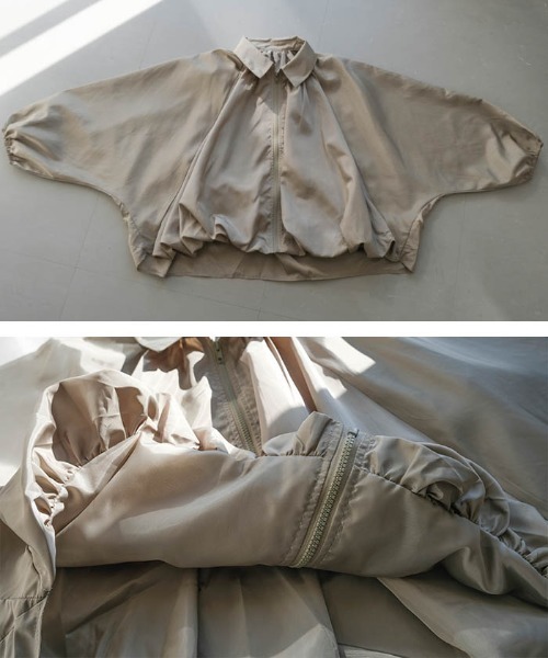 aquagarage（アクアガレージ）の「サテンドルマンブルゾン（その他アウター・レディース・アイボリー/カーキ/ブラック・M）」の14枚目の写真