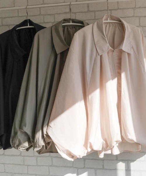 aquagarage（アクアガレージ）の「サテンドルマンブルゾン（その他アウター・レディース・アイボリー/カーキ/ブラック・M）」の20枚目の写真