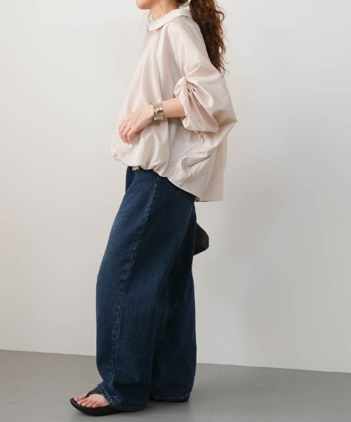 aquagarage（アクアガレージ）の「サテンドルマンブルゾン（その他アウター・レディース・アイボリー/カーキ/ブラック・M）」の7枚目の写真