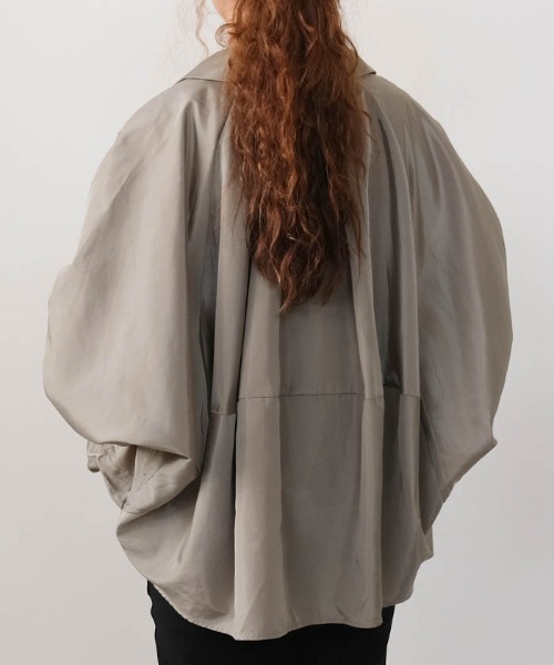 aquagarage（アクアガレージ）の「サテンドルマンブルゾン（その他アウター・レディース・アイボリー/カーキ/ブラック・M）」の12枚目の写真
