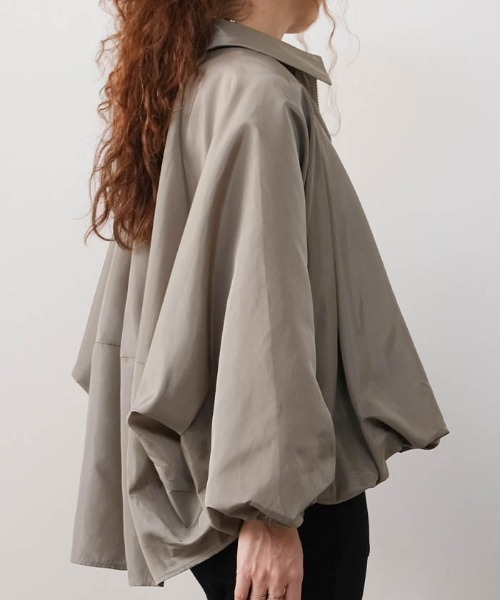aquagarage（アクアガレージ）の「サテンドルマンブルゾン（その他アウター・レディース・アイボリー/カーキ/ブラック・M）」の13枚目の写真