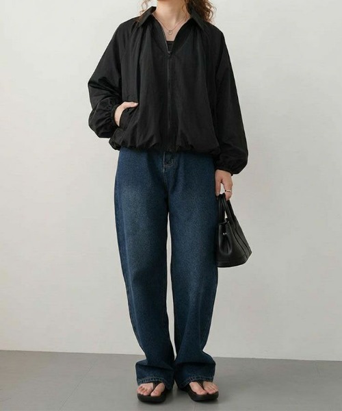 aquagarage（アクアガレージ）の「サテンドルマンブルゾン（その他アウター・レディース・アイボリー/カーキ/ブラック・M）」の8枚目の写真