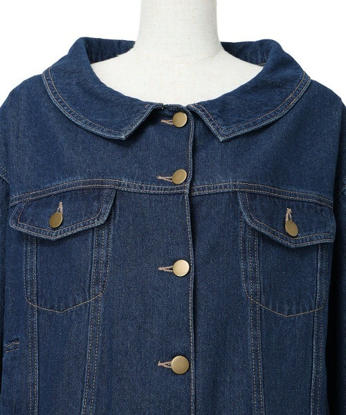F i.n.t（フィント）の「袖口リボンデニムジャケット/fint フィント（デニムジャケット・レディース・ブラック/インディゴブルー・FREE）」の16枚目の写真