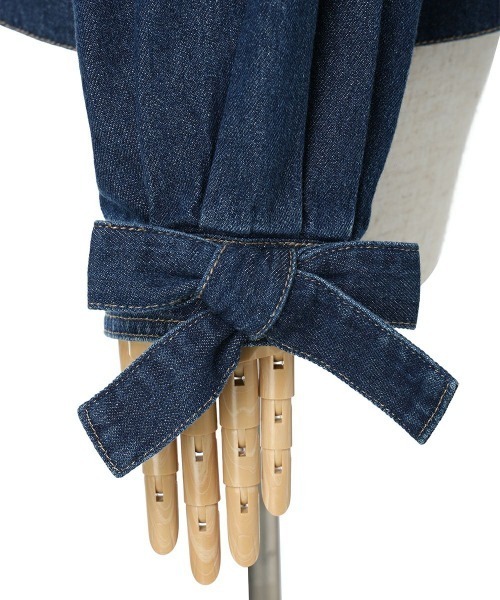 F i.n.t（フィント）の「袖口リボンデニムジャケット/fint フィント（デニムジャケット・レディース・ブラック/インディゴブルー・FREE）」の18枚目の写真