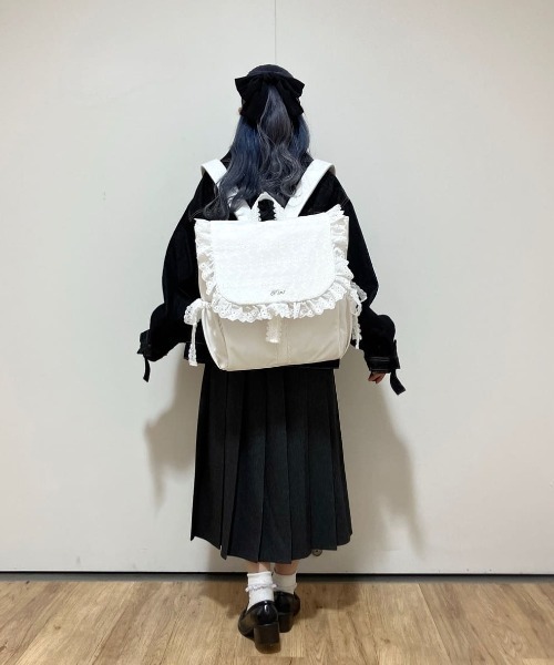 F i.n.t（フィント）の「袖口リボンデニムジャケット/fint フィント（デニムジャケット・レディース・ブラック/インディゴブルー・FREE）」の16枚目の写真