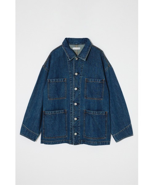 MOUSSY(マウジー)の「【26年SS新作】TENCEL(TM) DENIM カバーオール(デニムジャケット・レディース・ブルー/ワンウォッシュ・FREE)」の1枚目の写真