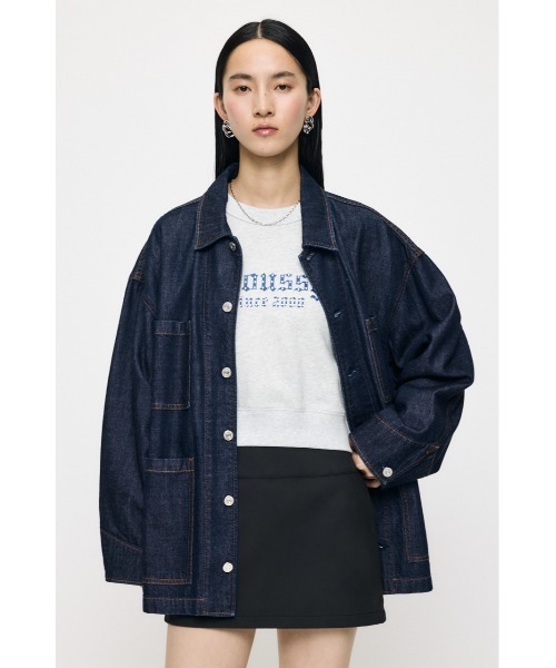 MOUSSY(マウジー)の「【26年SS新作】TENCEL(TM) DENIM カバーオール(デニムジャケット・レディース・ブルー/ワンウォッシュ・FREE)」の13枚目の写真