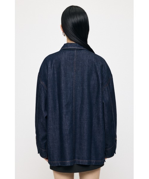 MOUSSY(マウジー)の「【26年SS新作】TENCEL(TM) DENIM カバーオール(デニムジャケット・レディース・ブルー/ワンウォッシュ・FREE)」の10枚目の写真