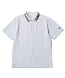 HLNA（エイチエルエヌエー）の「【NEW ERA】半袖 ポロシャツ 鹿の子 ゴルフ S/S Polo Shirt GF SS KANOKO POLO COLLAR LOGO WHI（ポロシャツ）」
